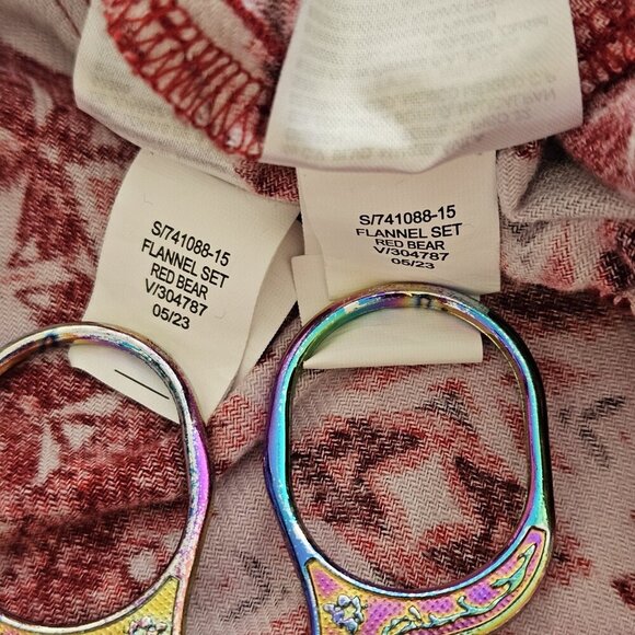 Old Navy Holiday Pajama Set Women L Polar Bear Snowflake Print Red White - Picture 16 of 16